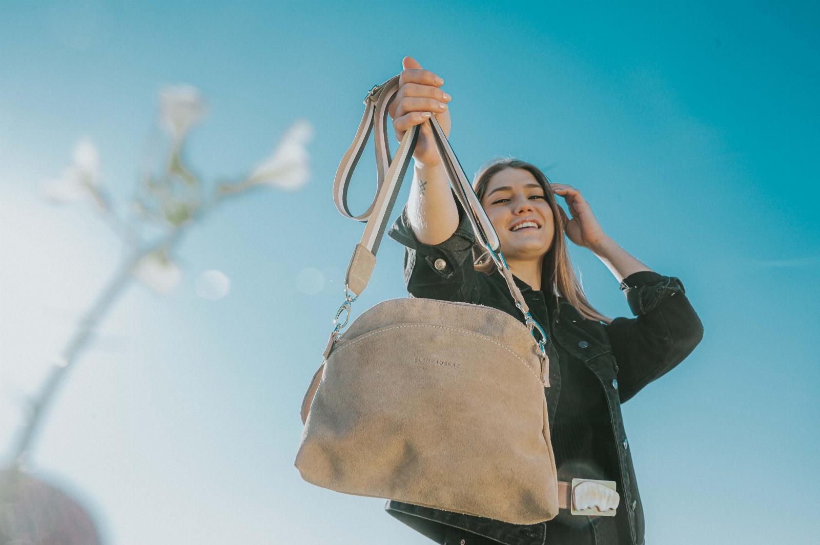Cartera Toronto de gamuza