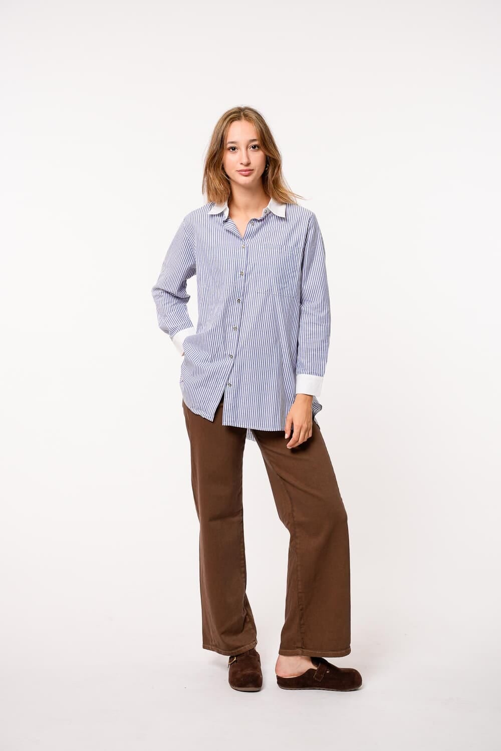 Jean wide leg Bitter marron 32