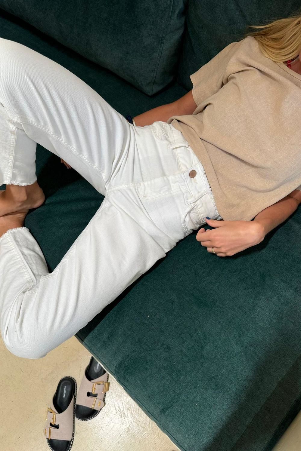 Jean Tex Off White