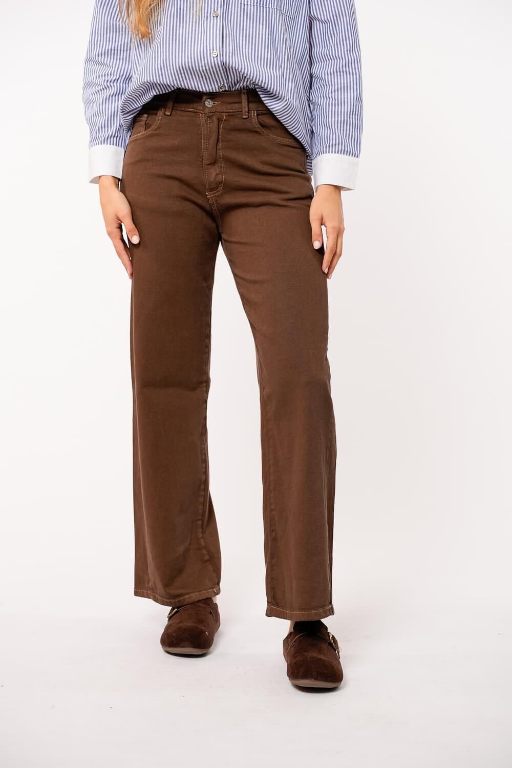 Jean wide leg Bitter marron 32