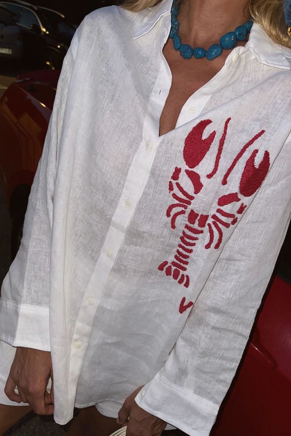 Camisa Bordada Lobster
