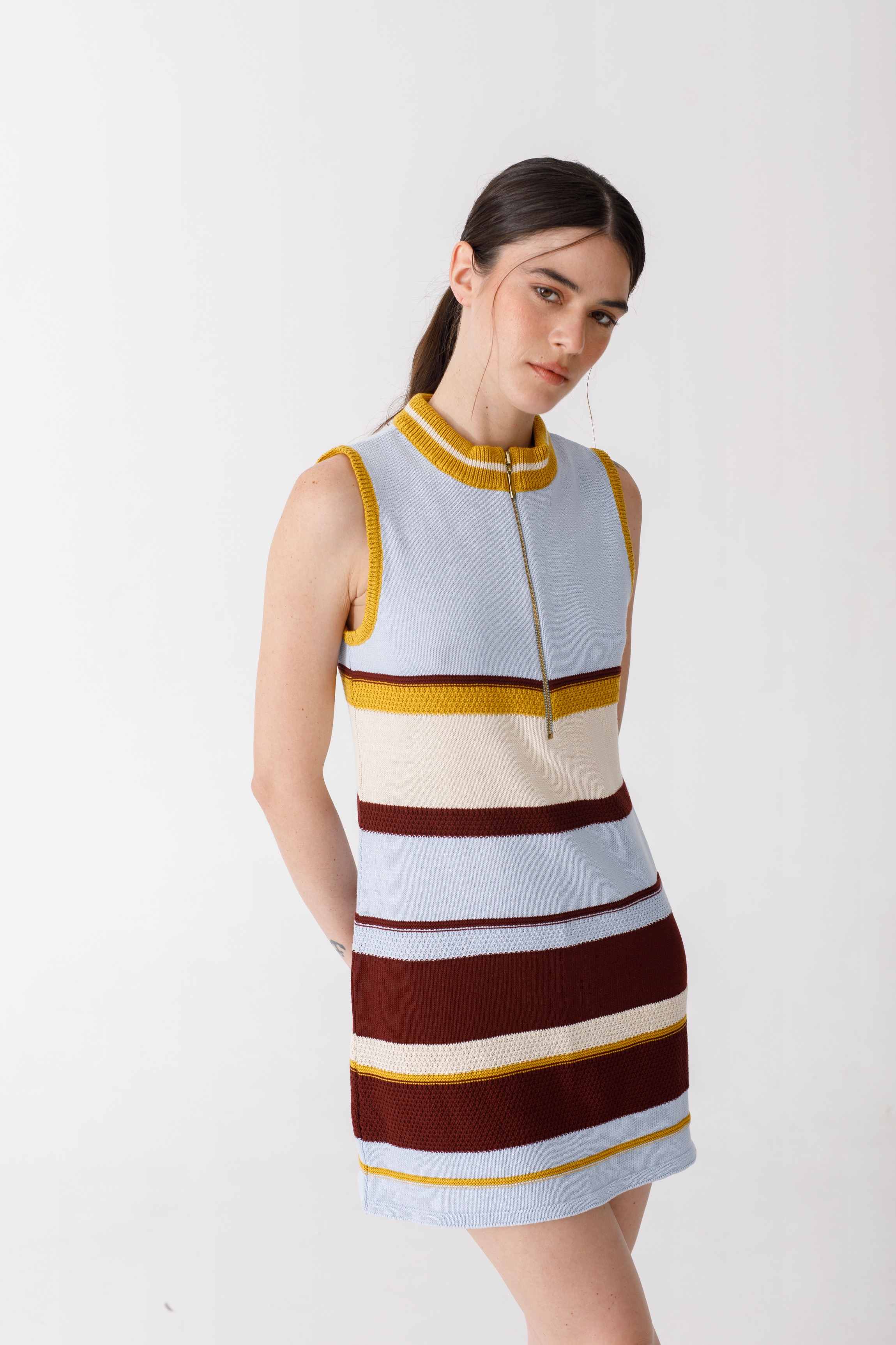 Vestido Zip Knit