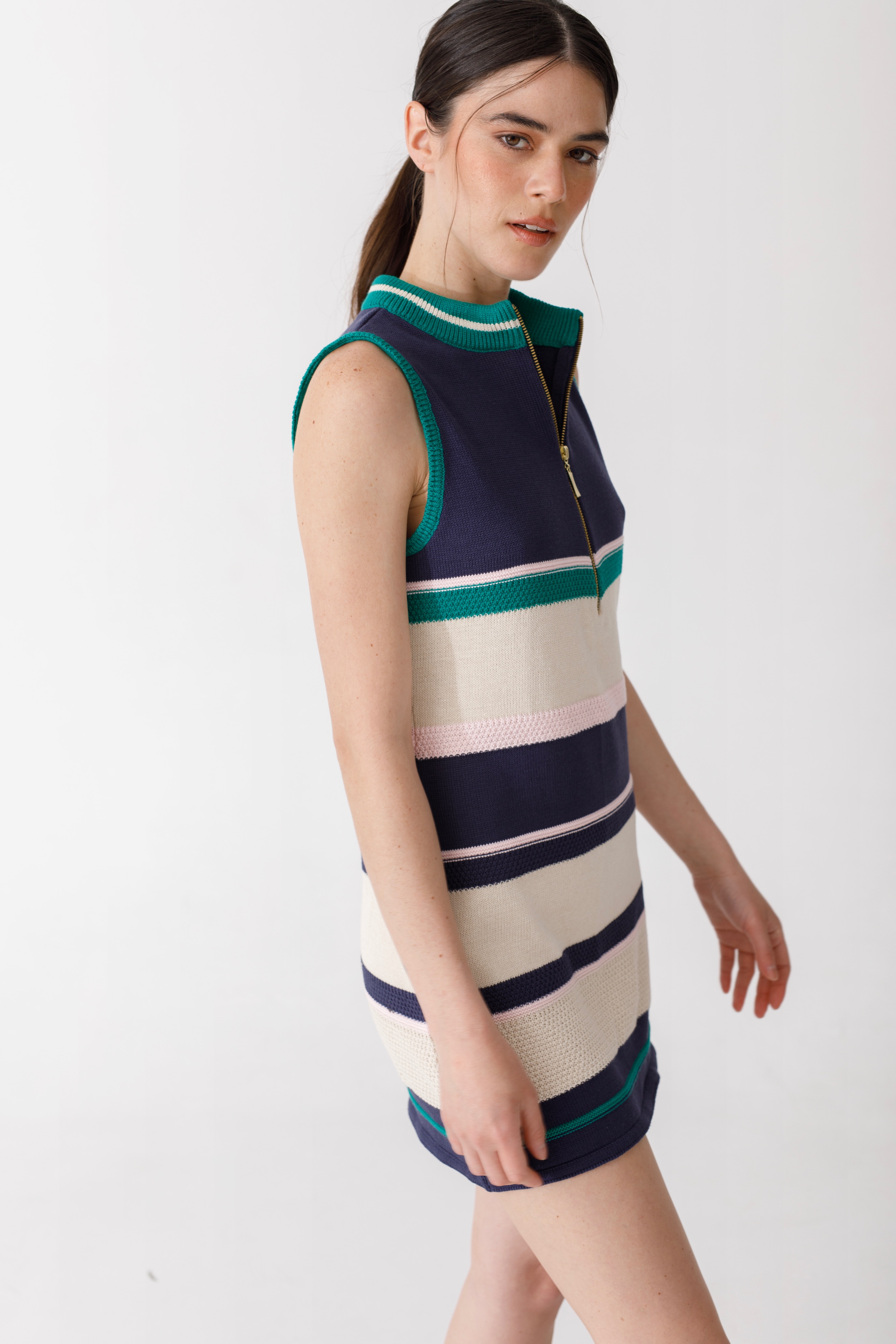 Vestido Zip Knit