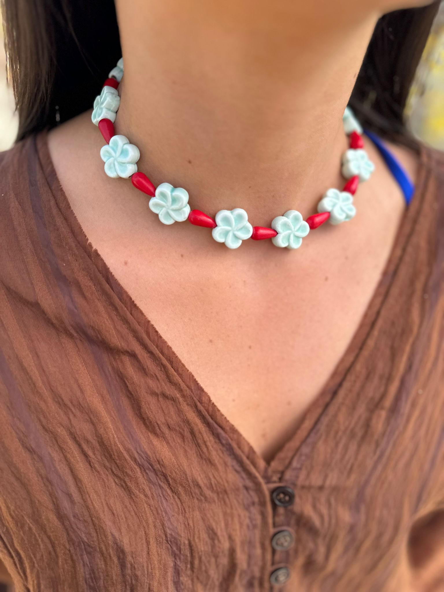 Collar Primavera verde agua n/a