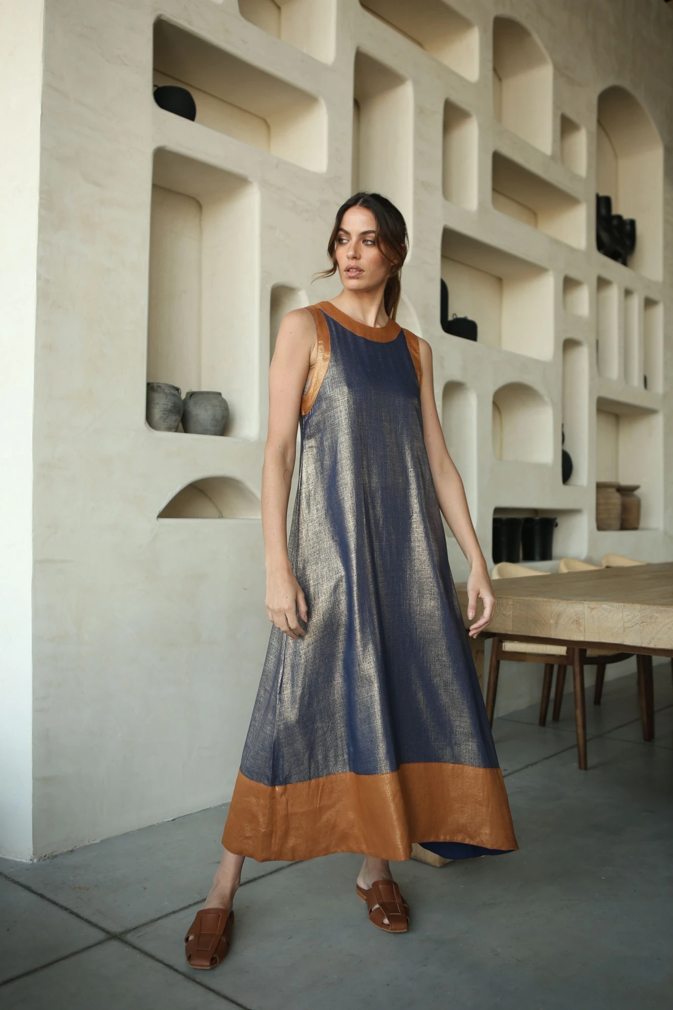 Vestido Acai Long Lurex