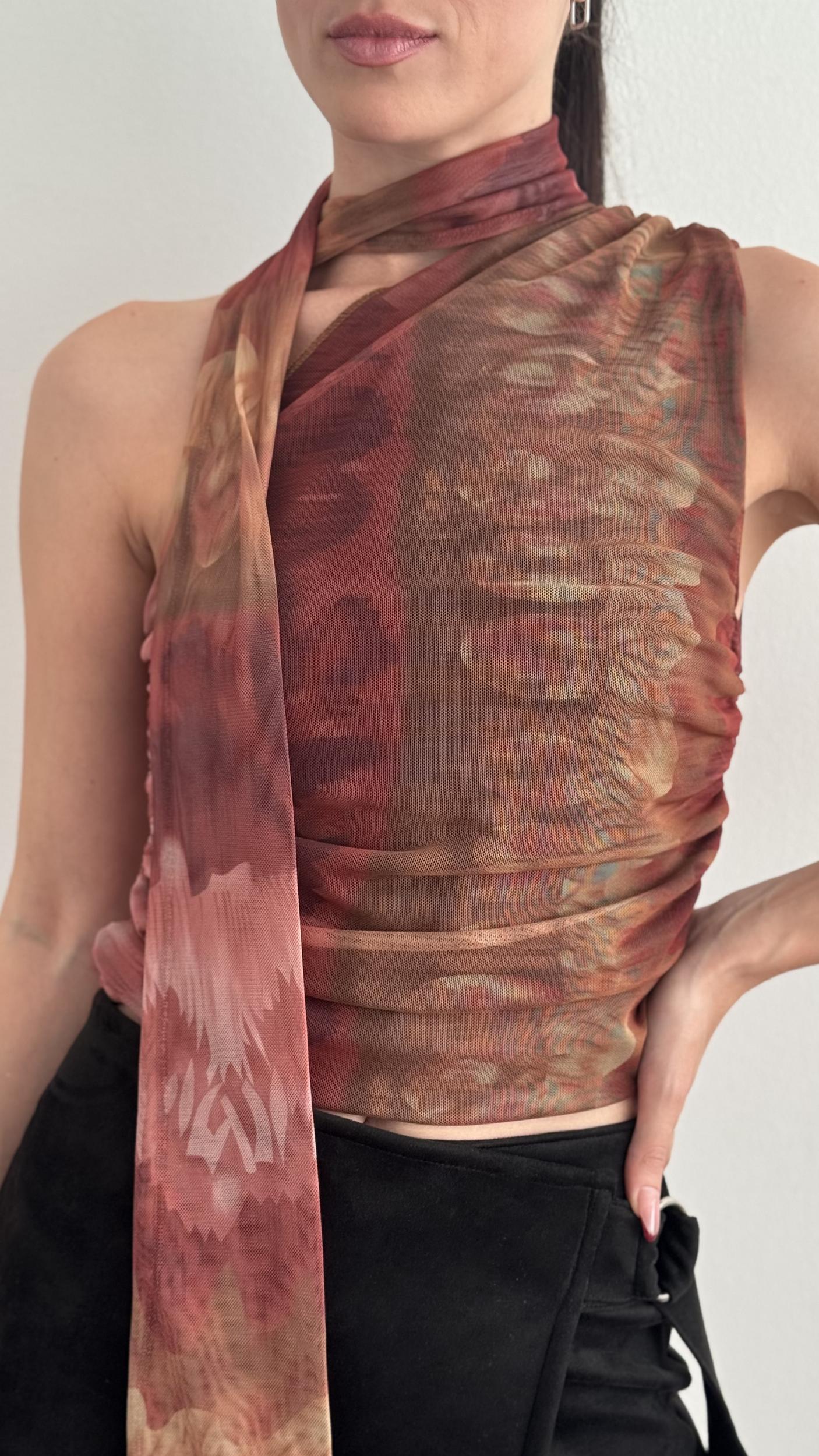 Top starw terracota talle unico