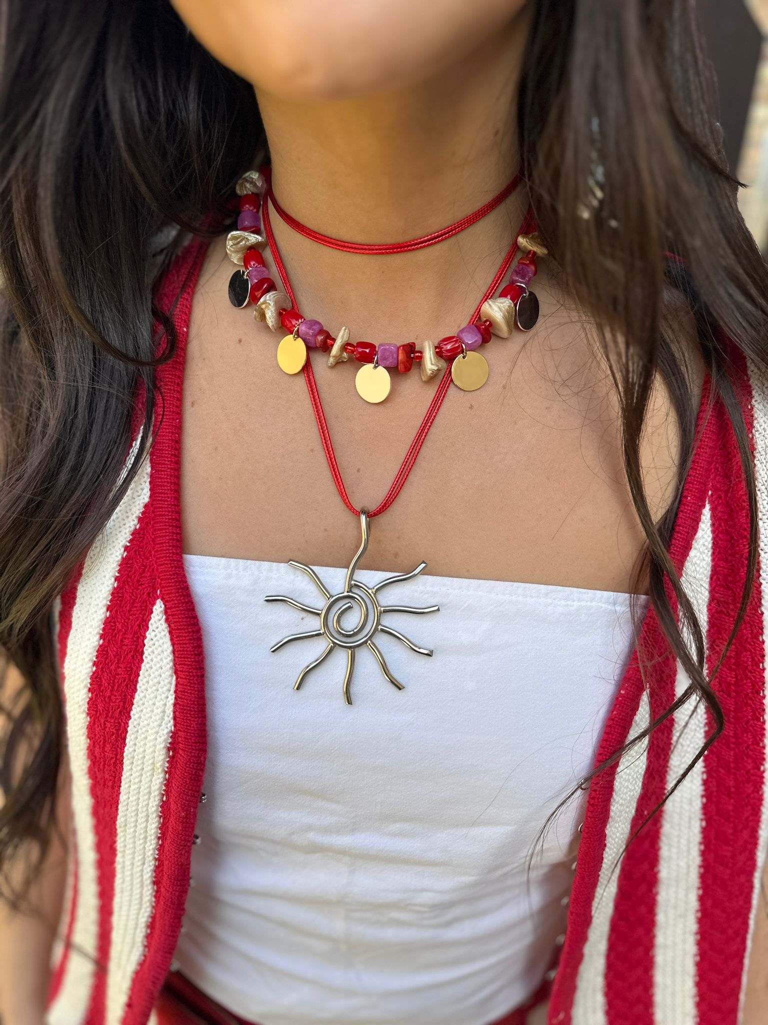 Collar Serpentina plateado