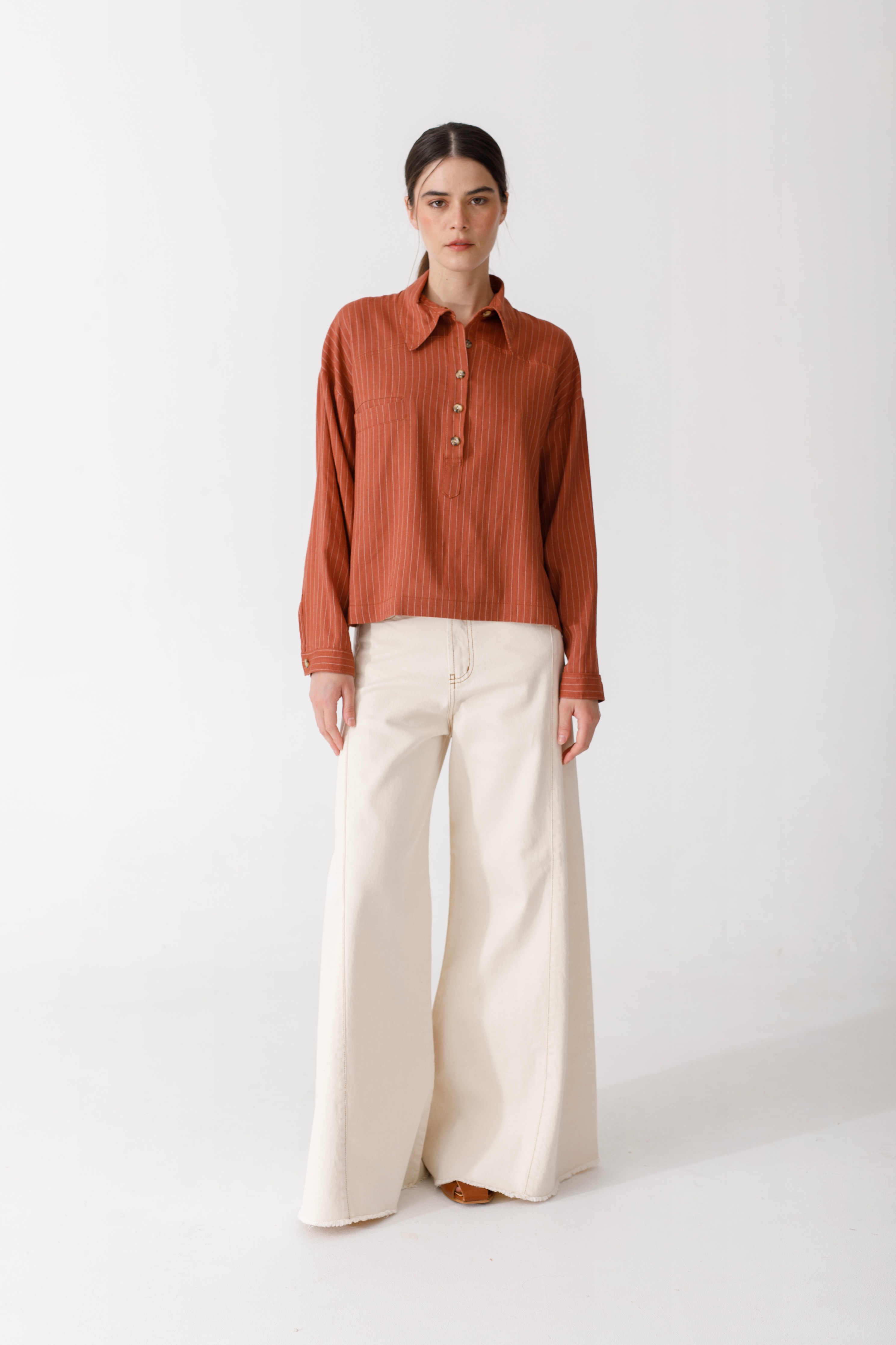 Blusa Polo Linen