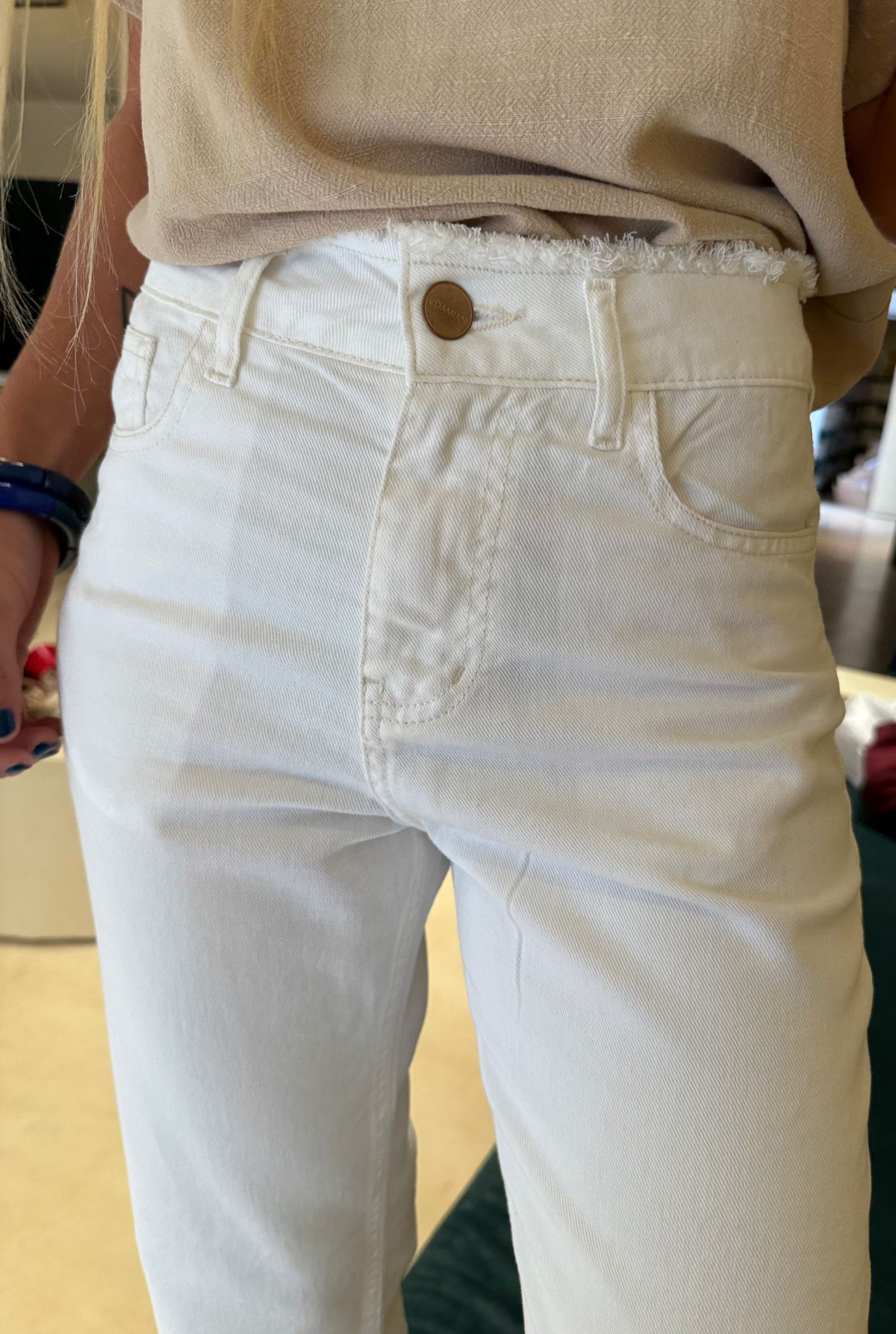 Jean Tex Off White