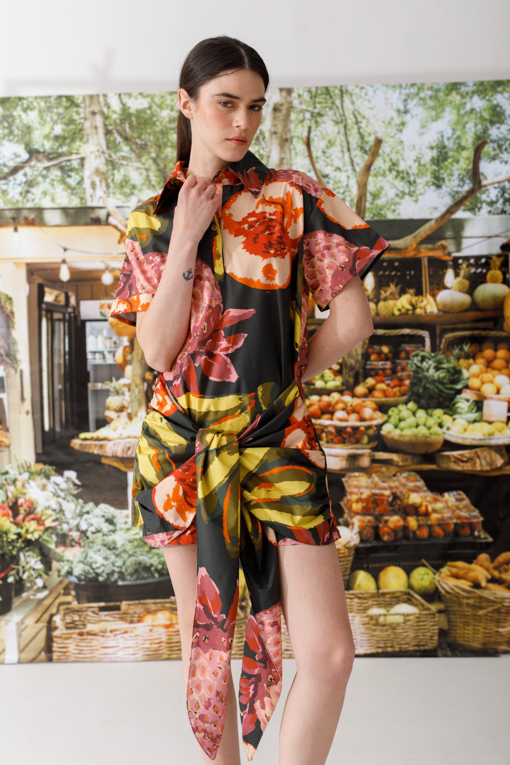 Vestido Kiwi Print