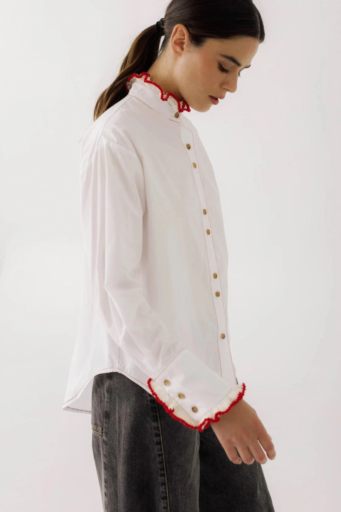 Camisa OTA Poplin Crochet