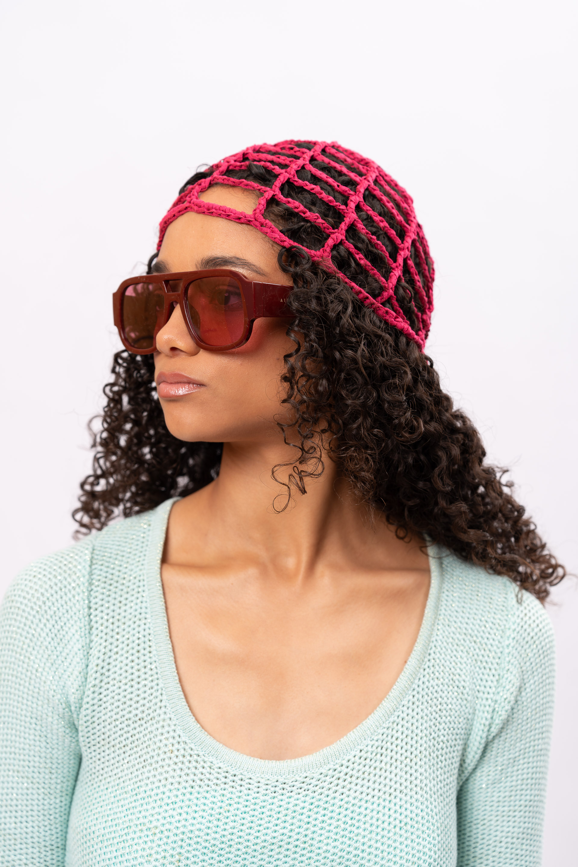 Mesh hat red