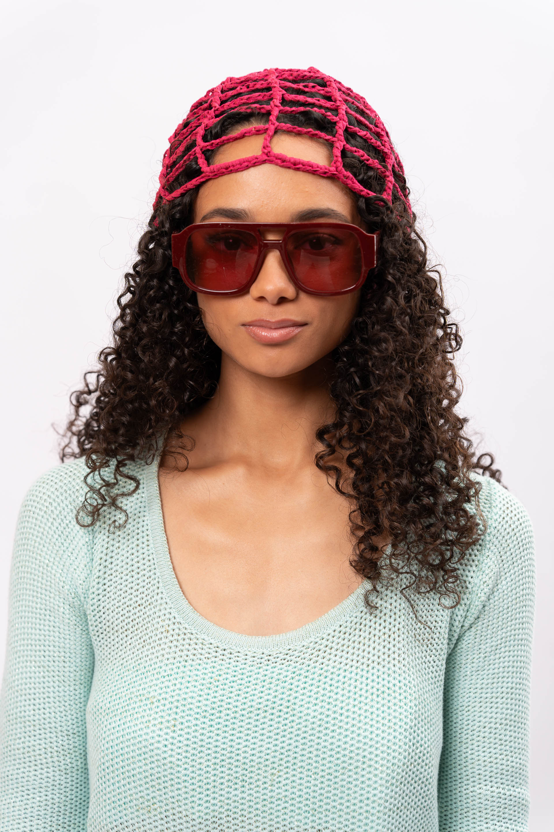 Mesh hat red