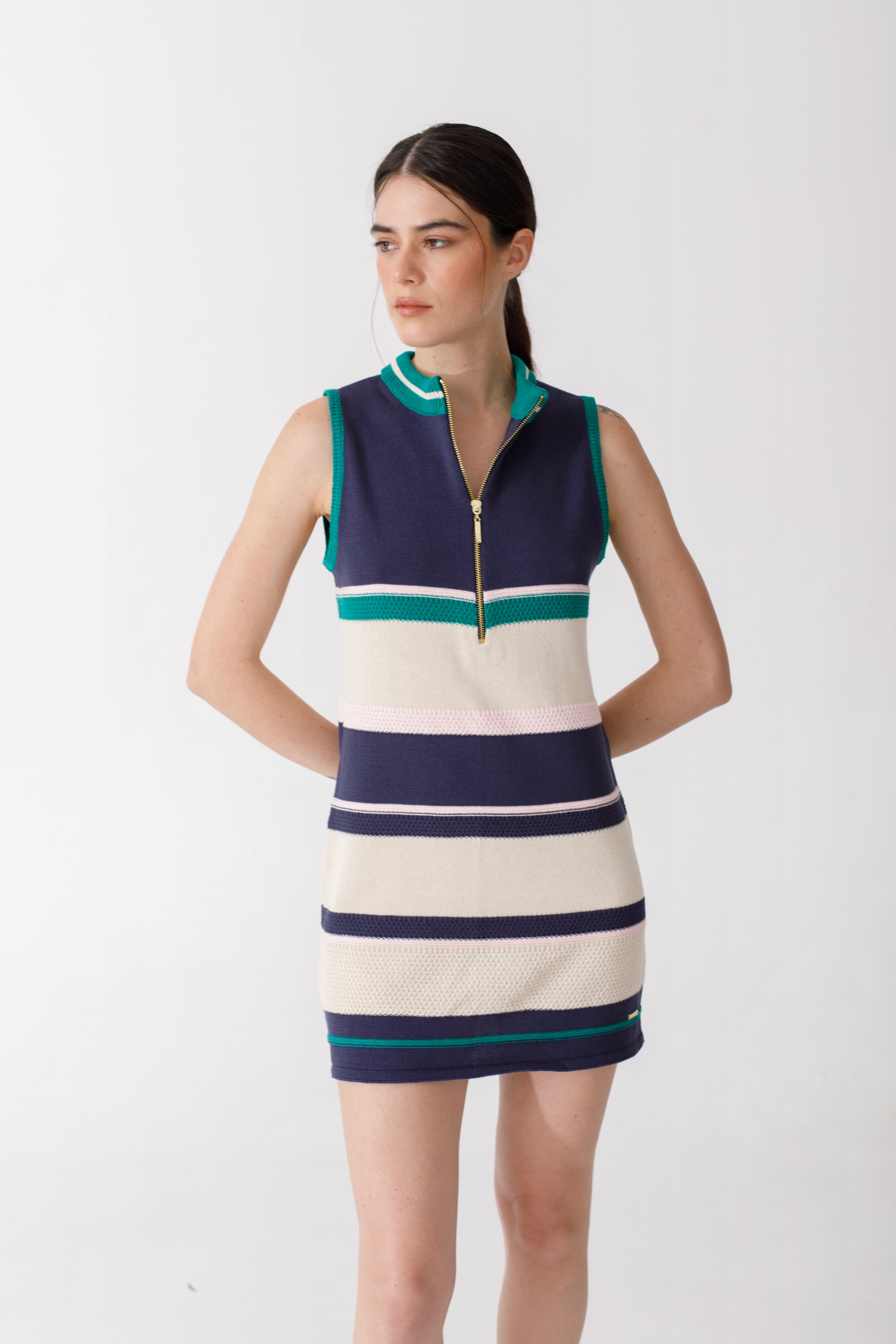 Vestido Zip Knit