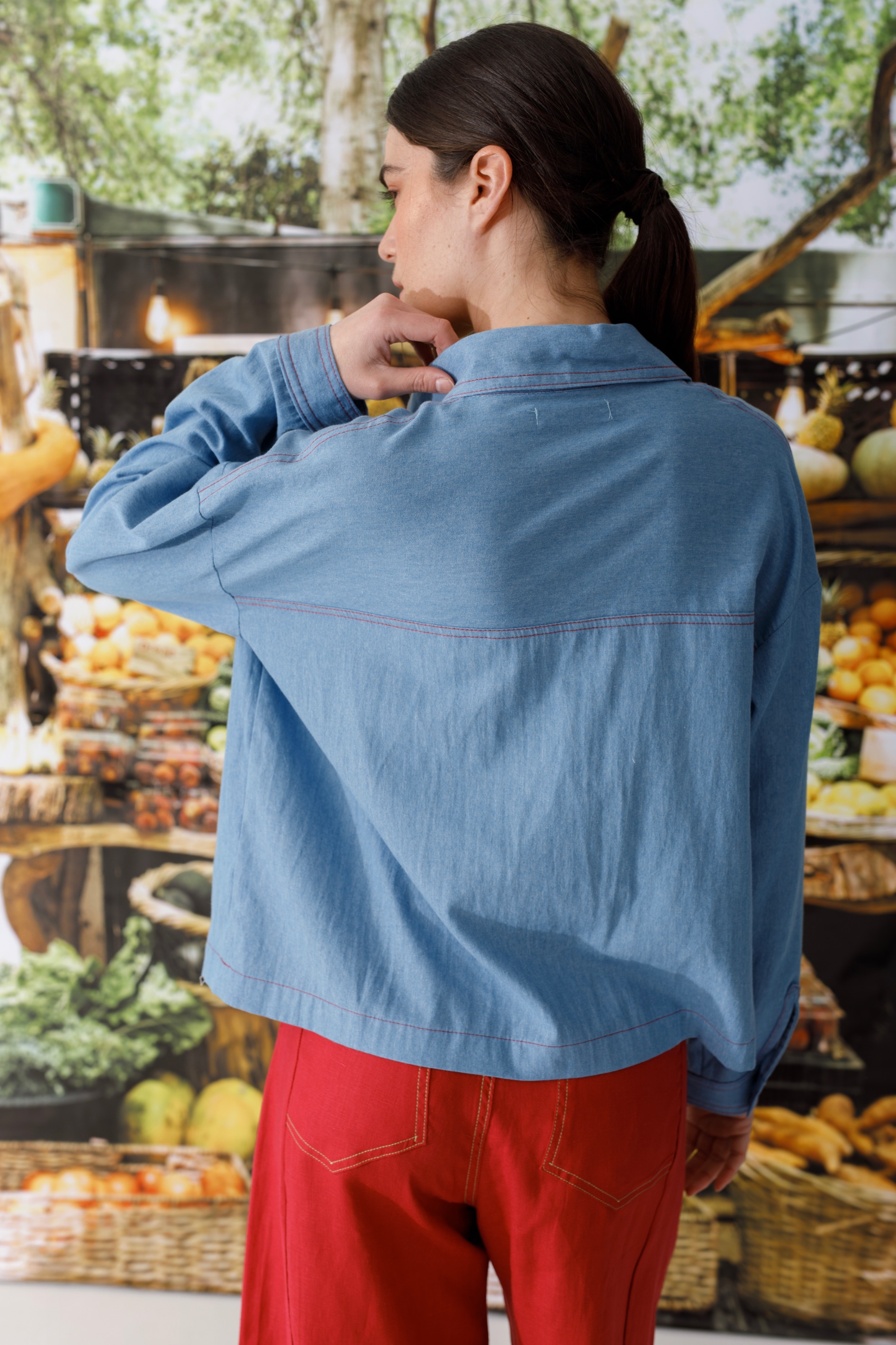 Blusa Polo Denim