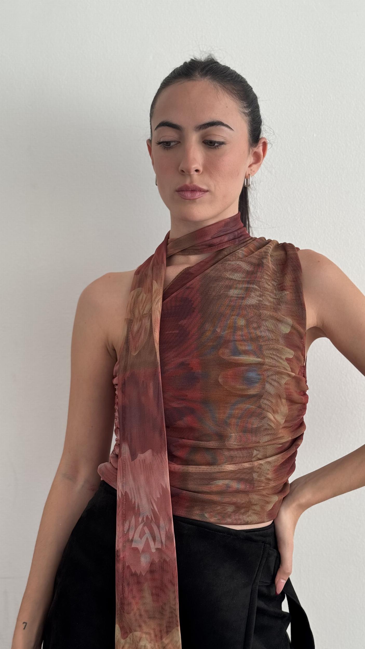 Top starw terracota talle unico