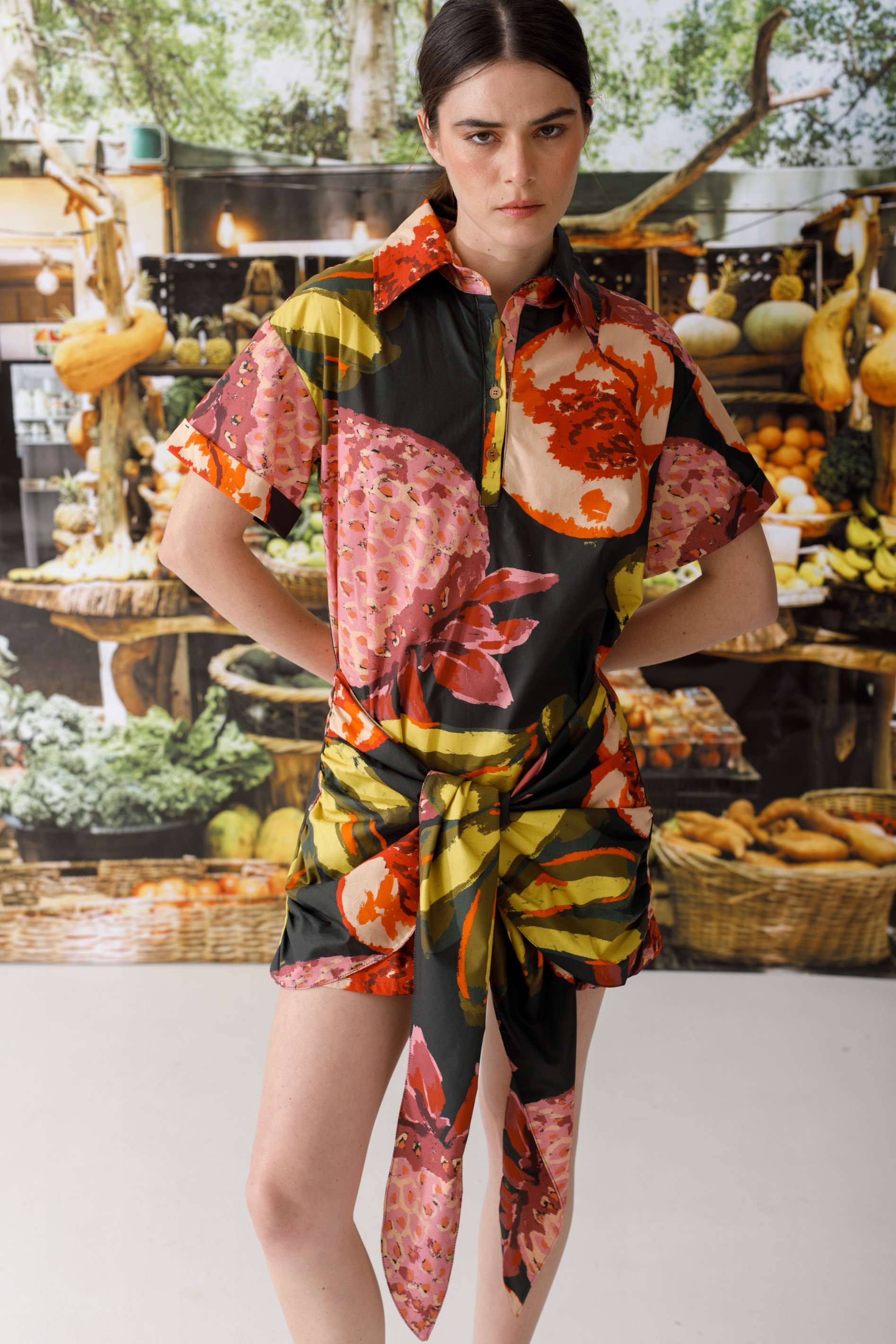 Vestido Kiwi Print