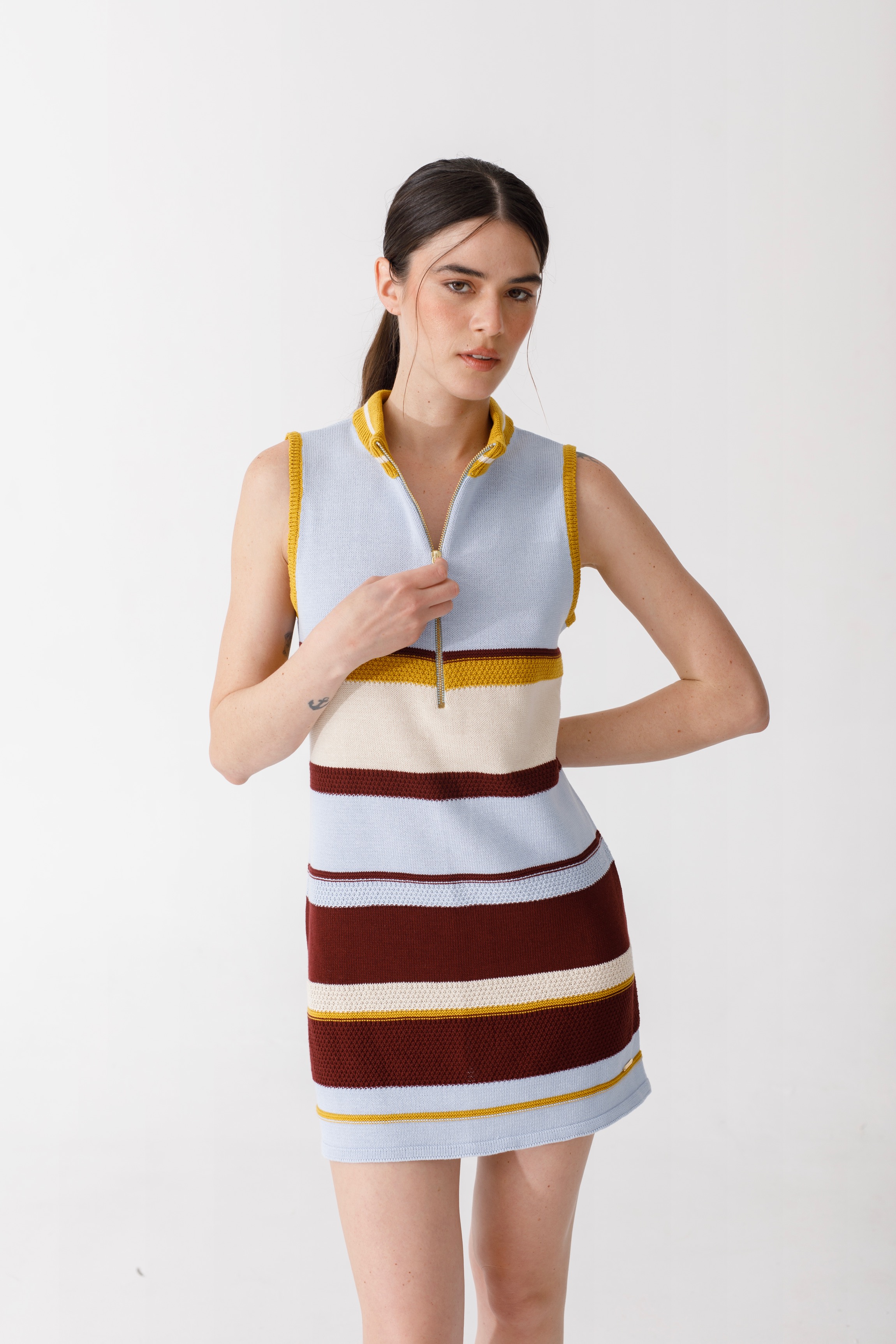 Vestido Zip Knit