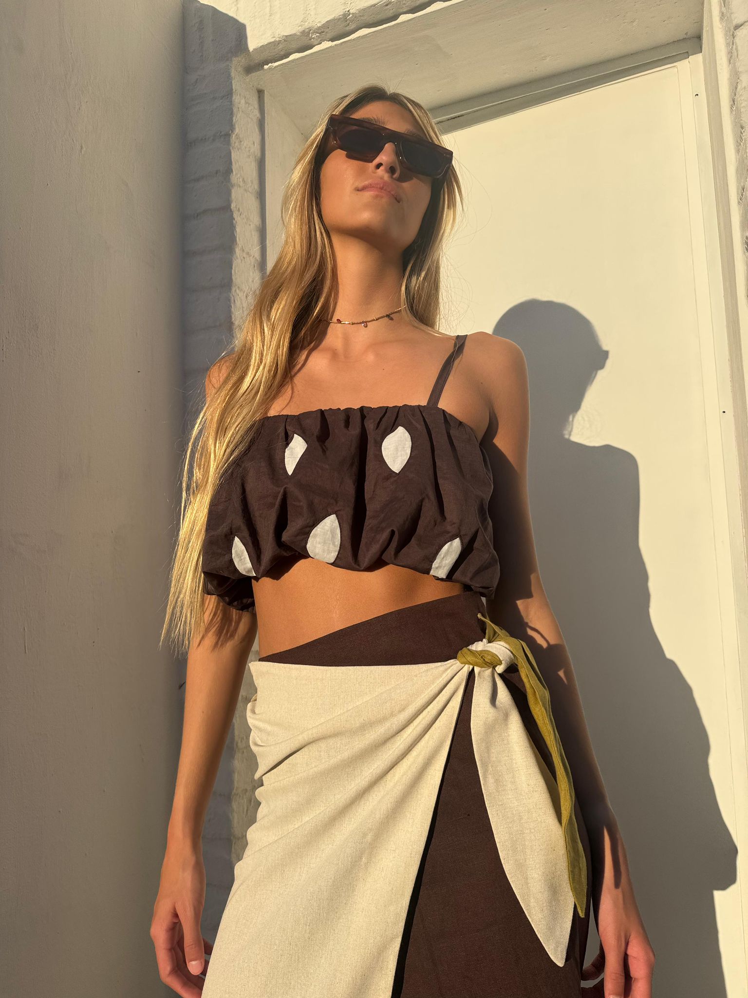 Falda Cruzada Lino Vintage