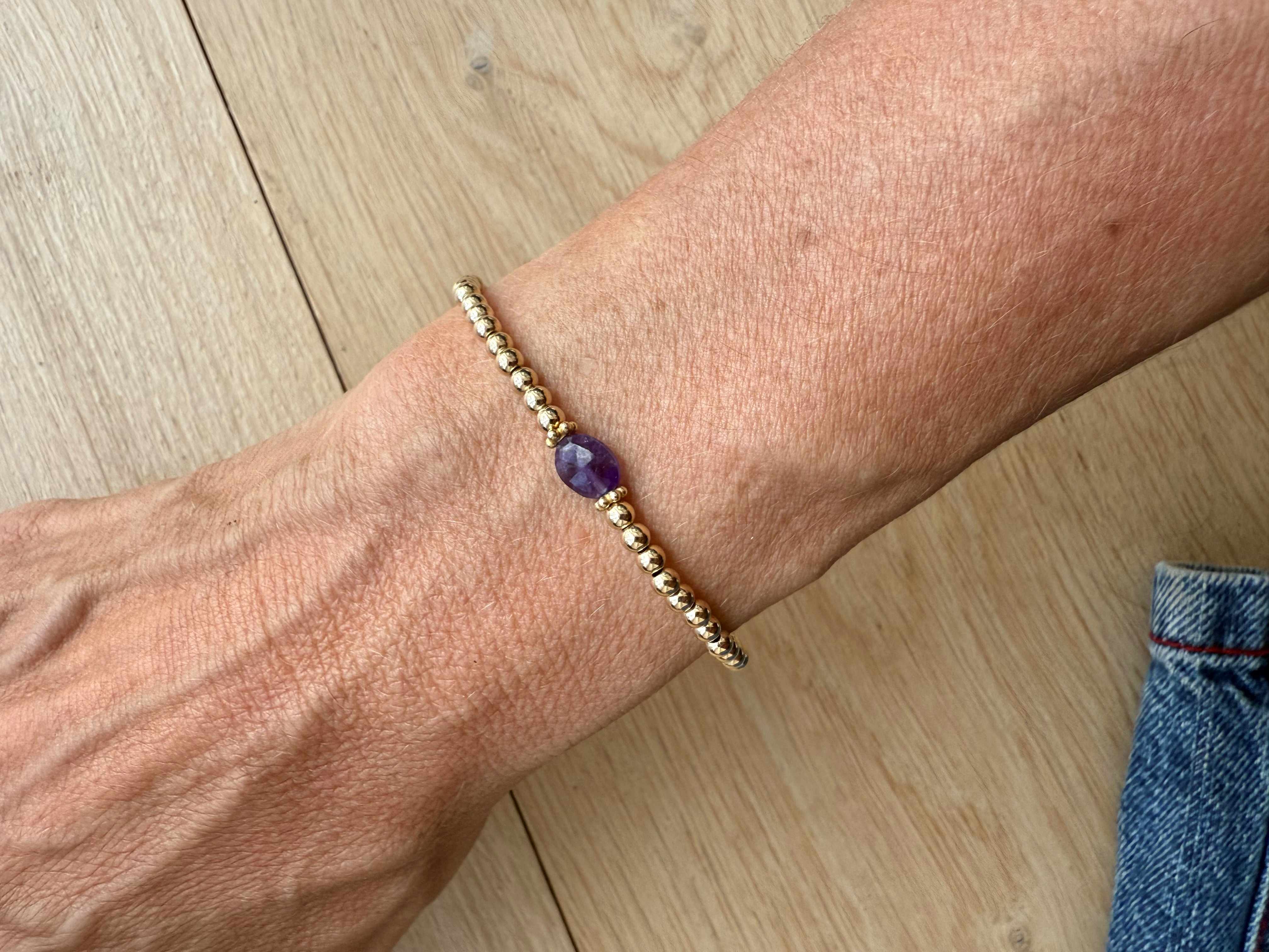 Pulsera Violeta Goldfilled
