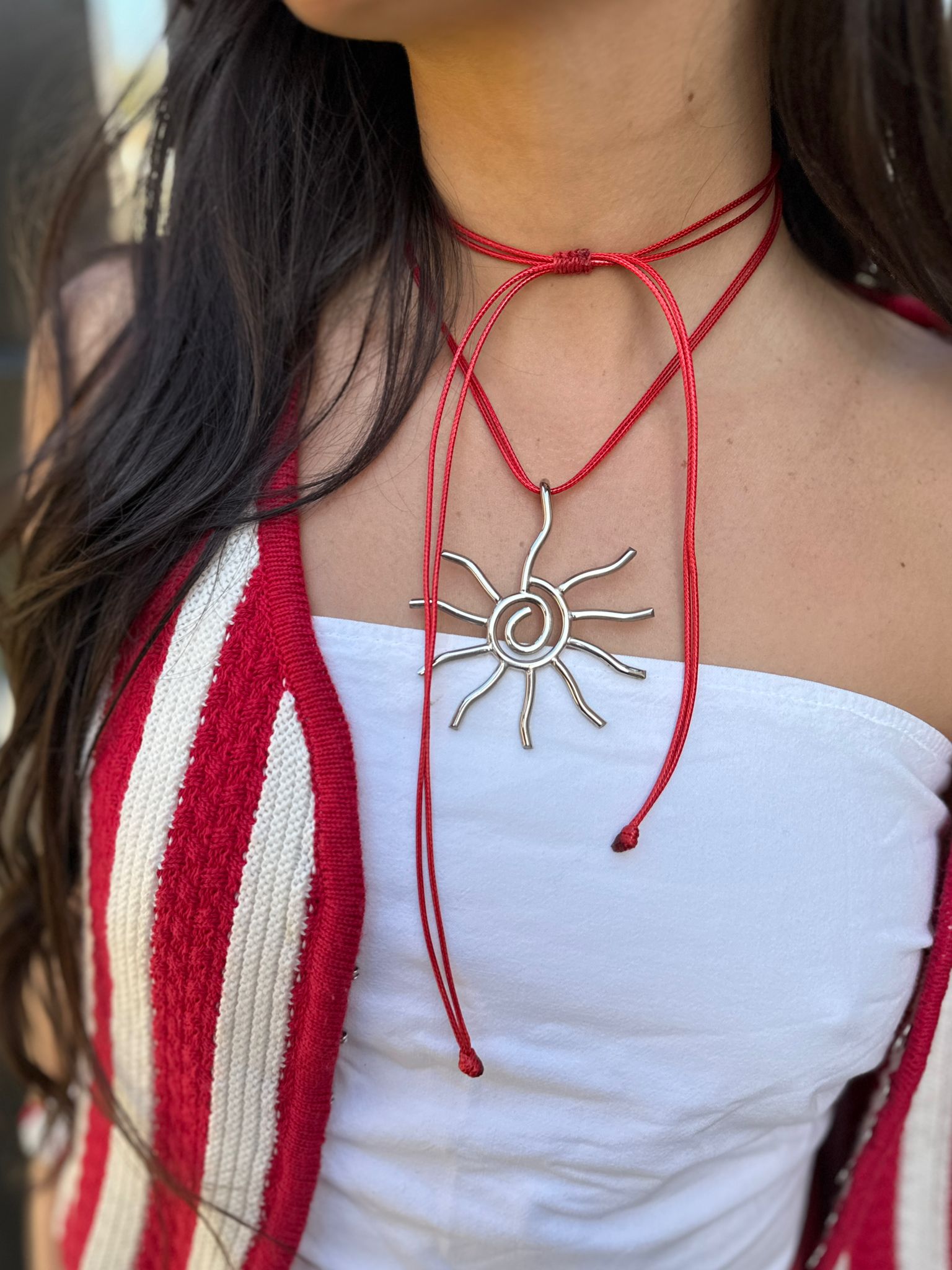 Collar Serpentina plateado