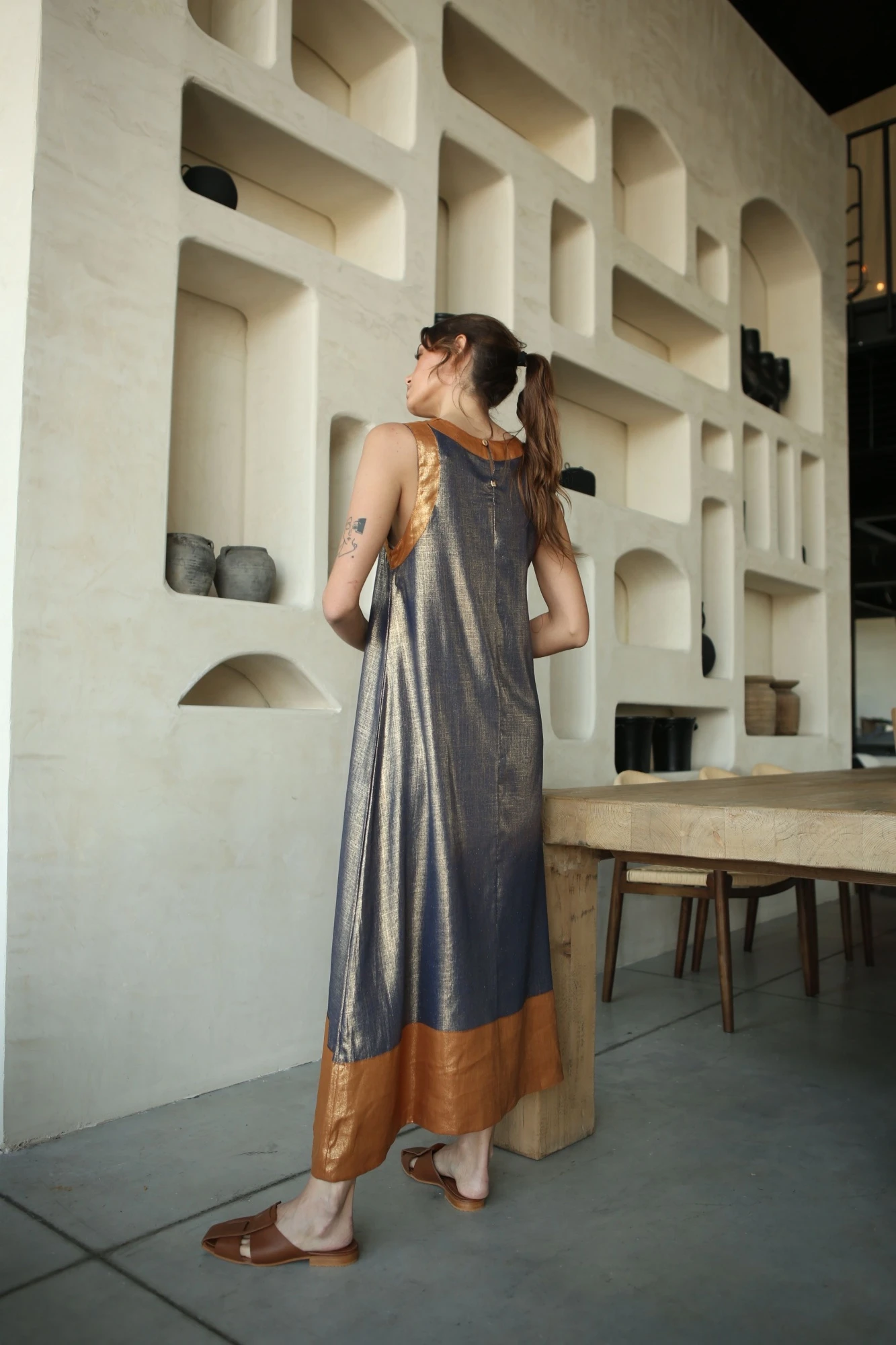 Vestido Acai Long Lurex